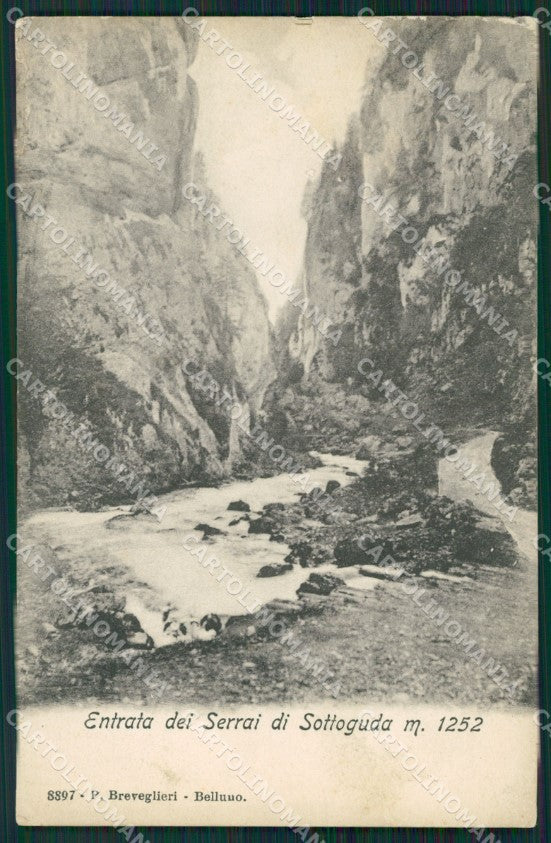 Belluno Serrai di Sottoguda PIEGHINA cartolina ZKM8746 – fronte