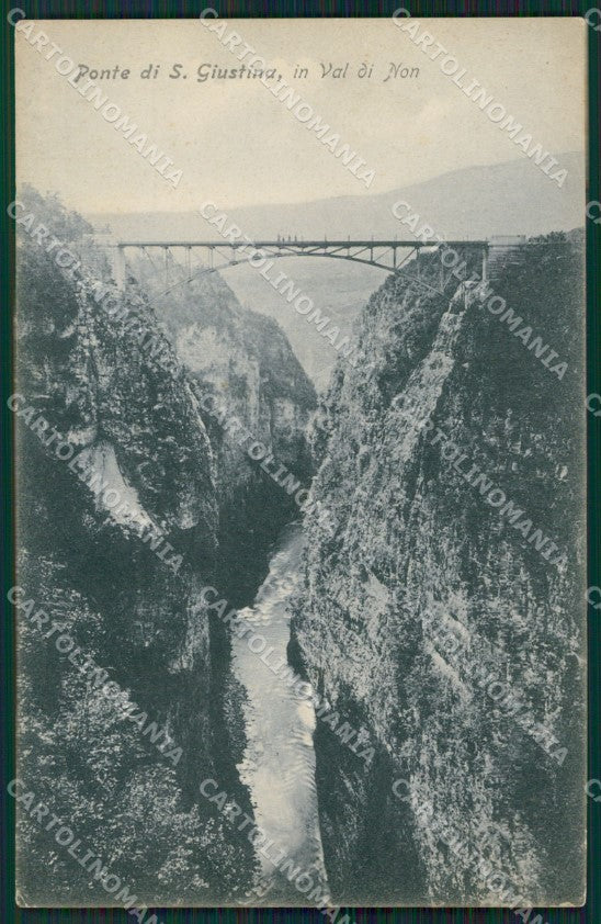 Belluno Santa Giustina Ponte di cartolina ZKM8750 – fronte