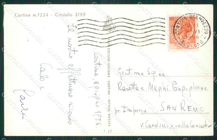 Belluno Cortina Foto cartolina ZKM8756 – retro