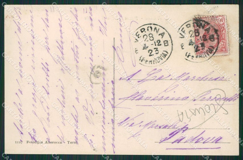 Verona Città SCOLLATA cartolina ZKM8885 – retro