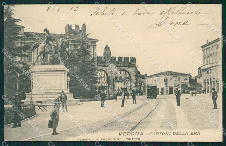 Verona Città Tram SCOLLATA cartolina ZKM8892 – fronte