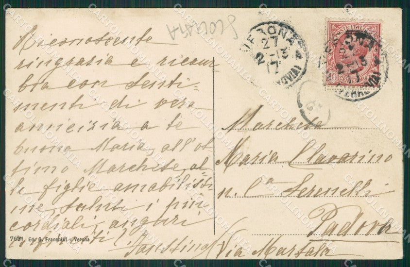Verona Città SCOLLATA cartolina ZKM8906 – retro