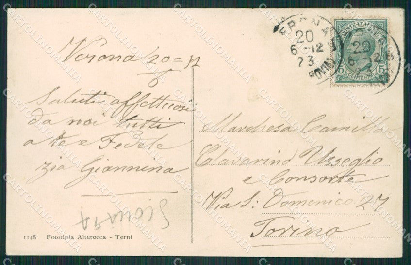 Verona Città SCOLLATA cartolina ZKM8925 – retro