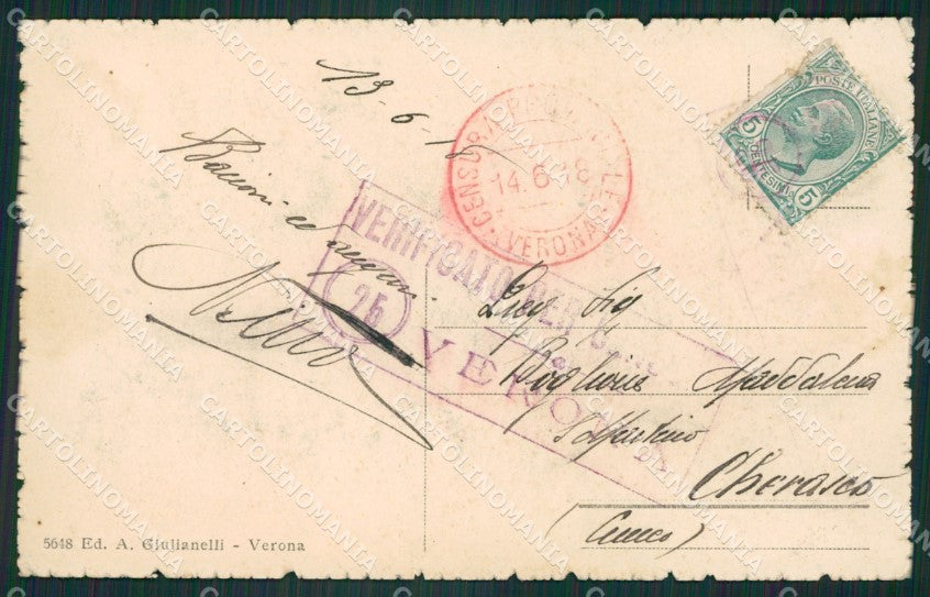 Verona Città cartolina ZKM8937 – retro