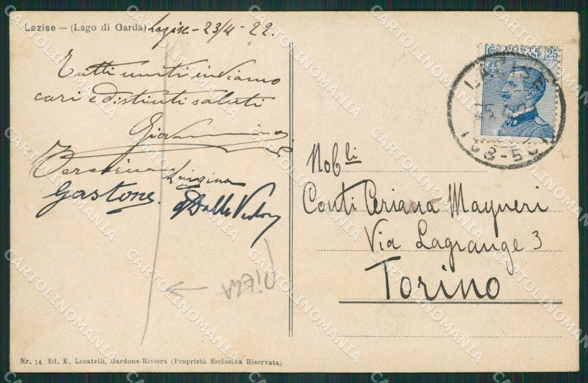 Verona Lazise PIEGA cartolina ZKM8956 – retro