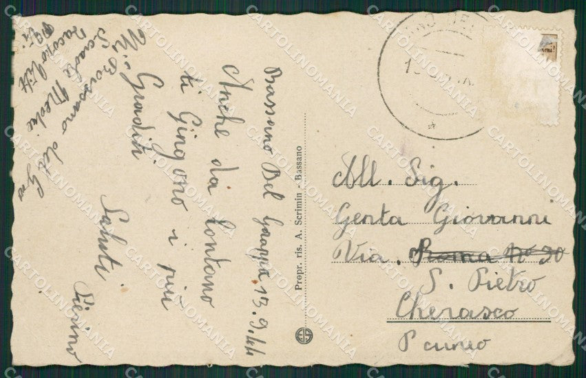 Vicenza Bassano del Grappa RSI cartolina ZKM9016 – retro