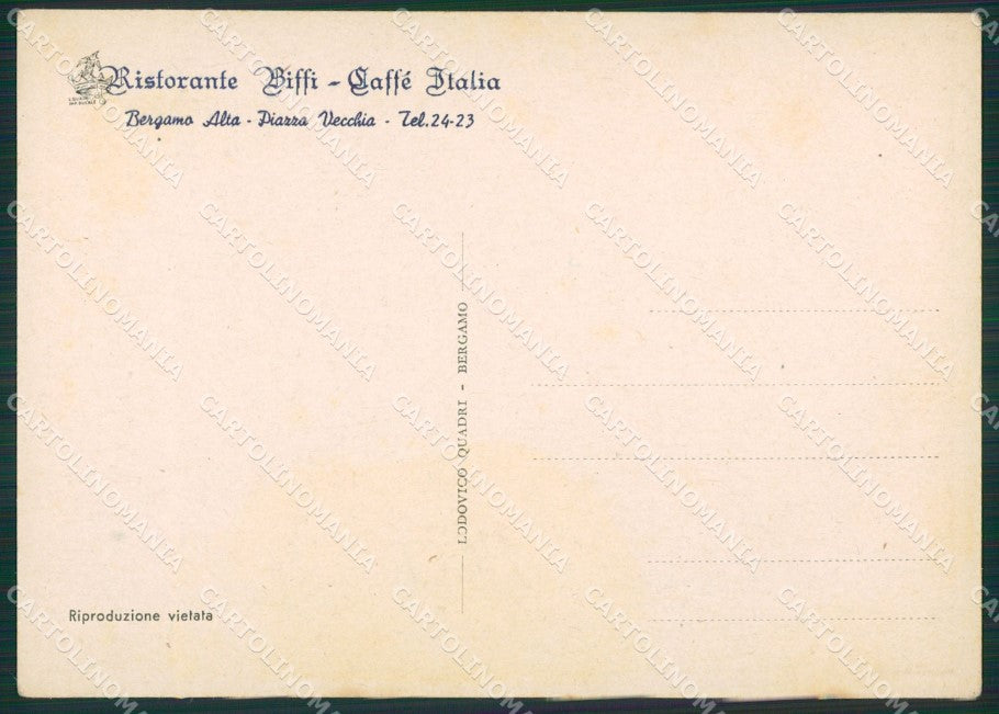 Bergamo Pubblicitaria Bonfanti FG cartolina ZKM9045 – retro