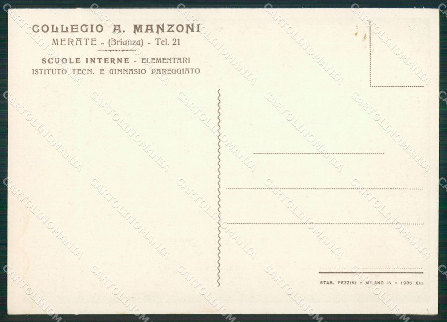 Lecco Merate FG cartolina ZKM9060 – retro