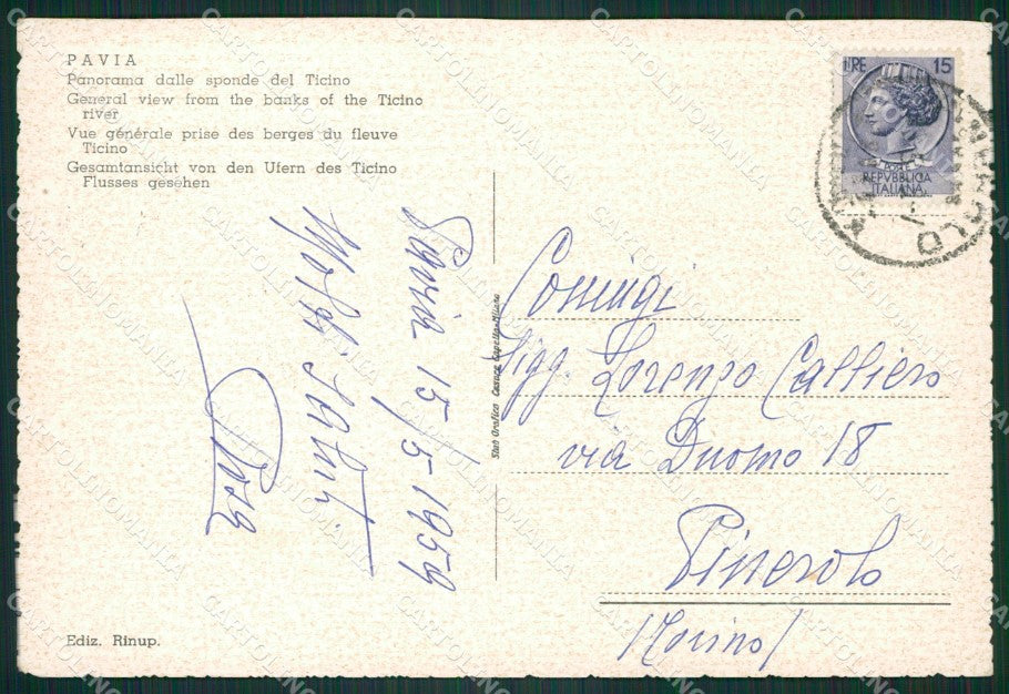 Pavia Città FG cartolina ZKM9066 – retro