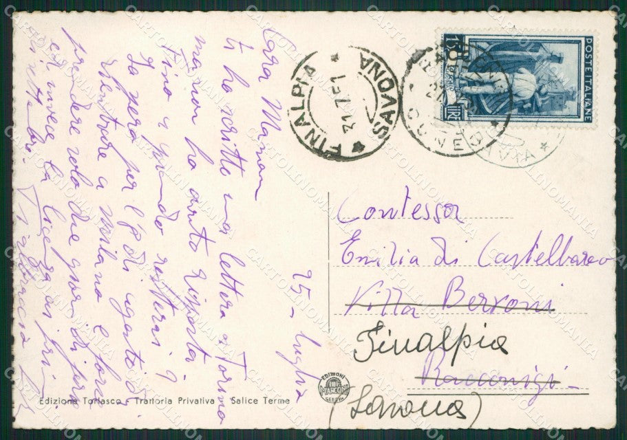 Pavia Godiasco Salice Terme FG cartolina ZKM9080 – retro