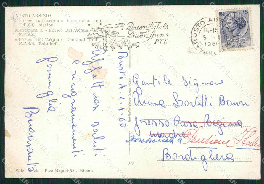Varese Busto Arsizio Stazione FG cartolina ZKM9082 – retro