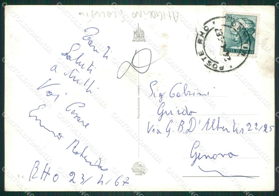 Milano Rho Saluti da ANGOLINO SCOLLATO Foto FG cartolina ZKM9090 – retro
