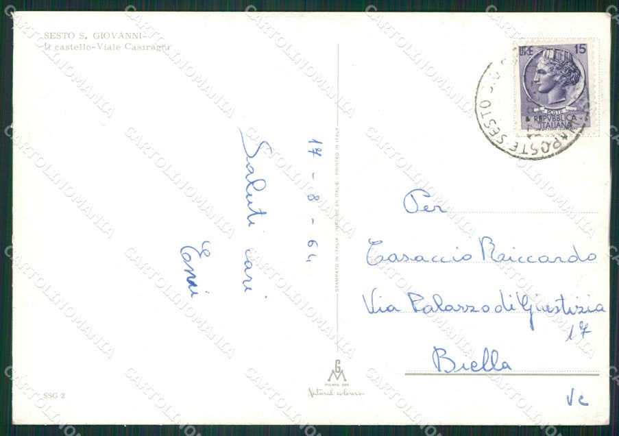 Milano Sesto San Giovanni Foto FG cartolina ZKM9105 – retro
