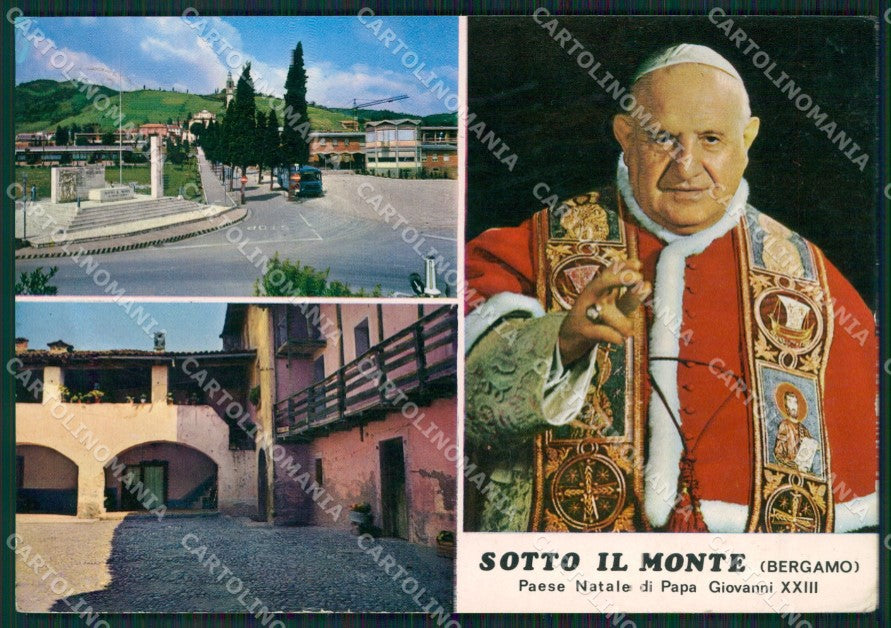 Bergamo Sotto il Monte Papa Foto FG cartolina ZKM9134 – fronte