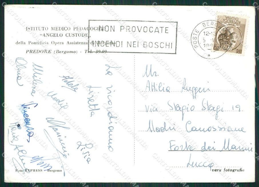 Bergamo Predore Foto FG cartolina ZKM9144 – retro