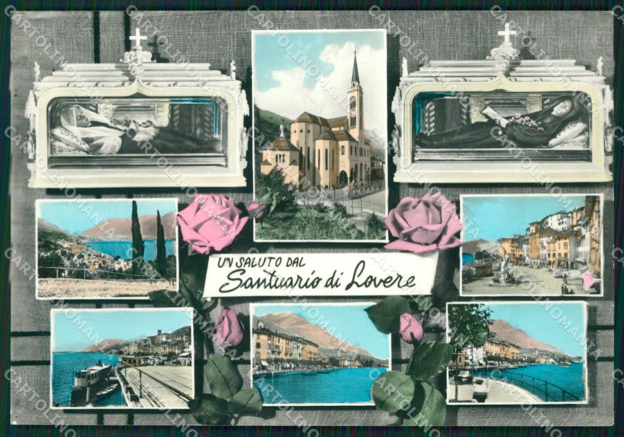 Bergamo Lovere Saluti da Foto FG cartolina ZKM9146 – fronte