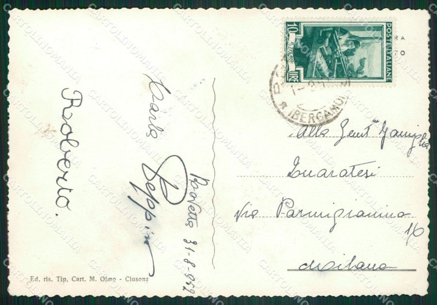 Bergamo Rovetta PIEGHINE Foto FG cartolina ZKM9151 – retro
