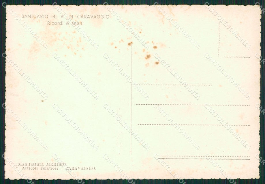 Bergamo Caravaggio Santuario Foto FG cartolina ZKM9155 – retro