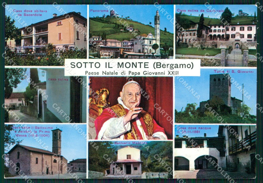 Bergamo Sotto il Monte Papa Foto FG cartolina ZKM9157 – fronte