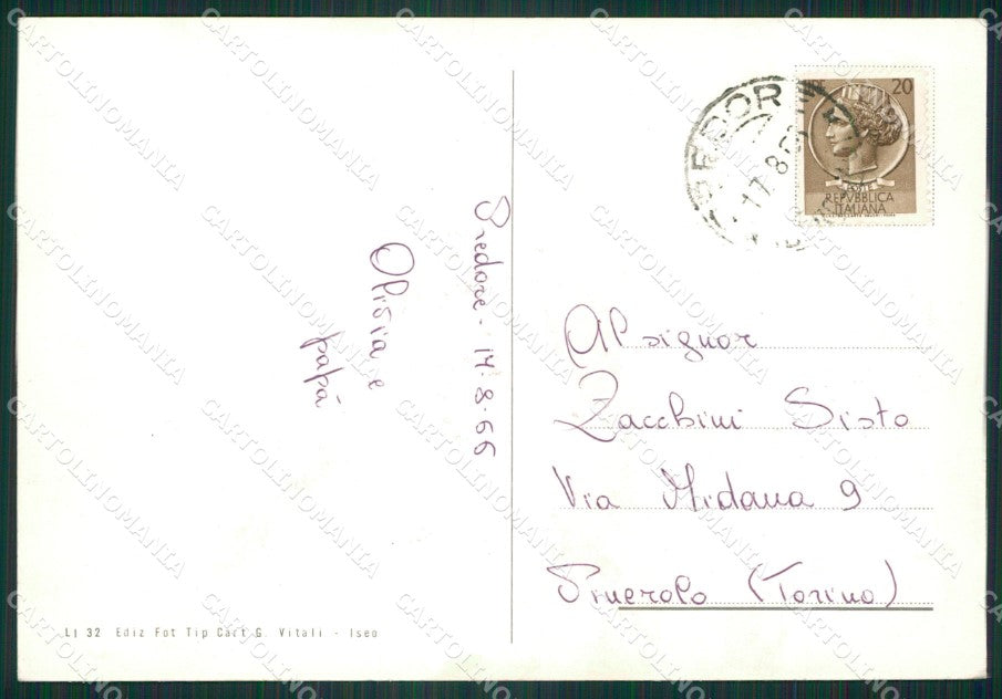 Bergamo Predore Saluti da Foto FG cartolina ZKM9160 – retro