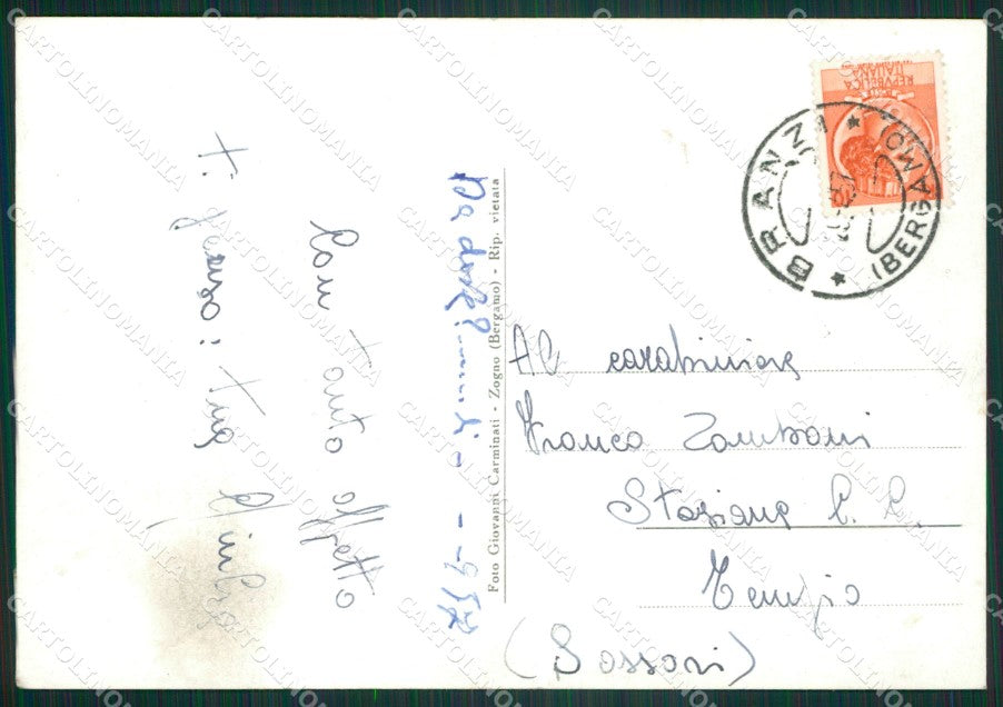 Bergamo Foppolo Sci Foto FG cartolina ZKM9163 – retro