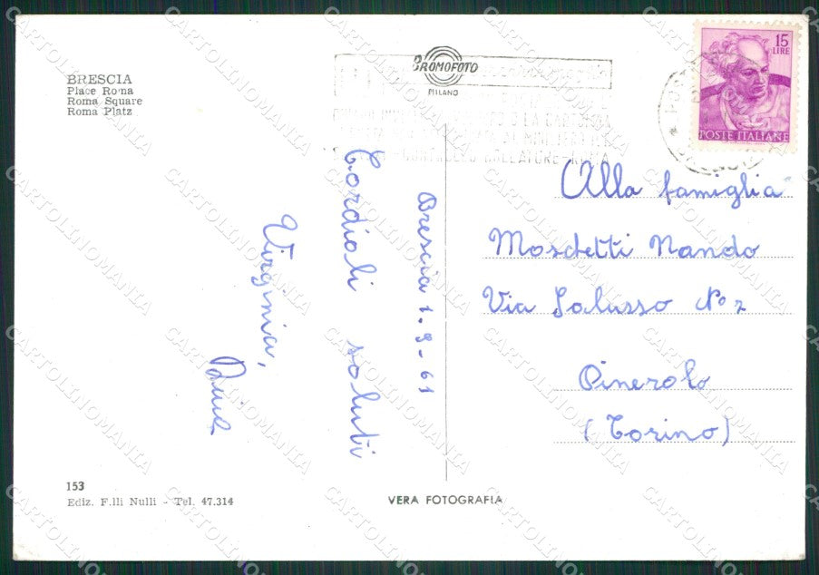 Brescia Città Foto FG cartolina ZKM9164 – retro