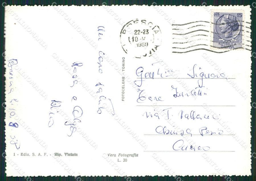 Brescia Città Foto FG cartolina ZKM9172 – retro