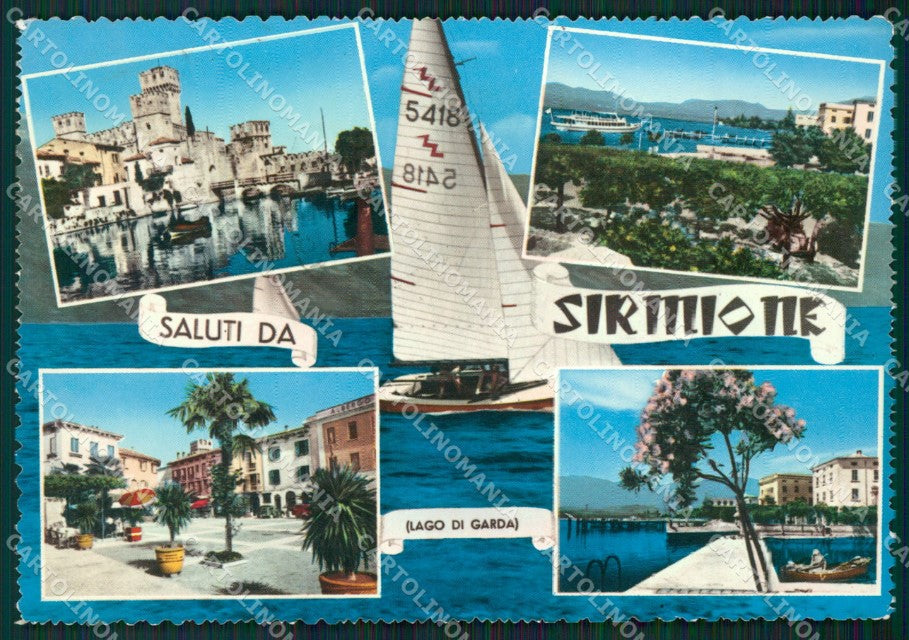 Brescia Sirmione Saluti da Foto FG cartolina ZKM9182 – fronte