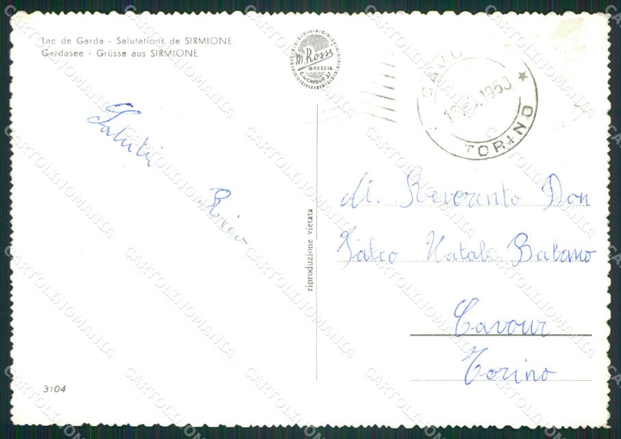 Brescia Sirmione Saluti da Foto FG cartolina ZKM9182 – retro