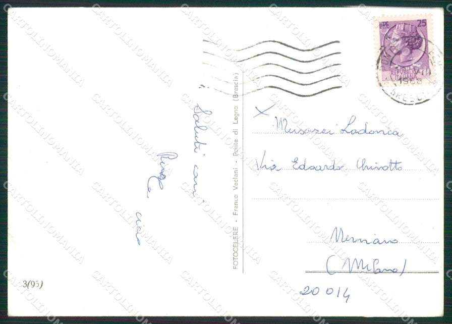 Brescia Ponte di legno Foto FG cartolina ZKM9185 – retro