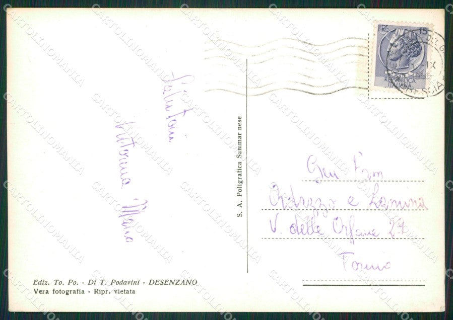 Brescia Desenzano del Garda Foto FG cartolina ZKM9186 – retro