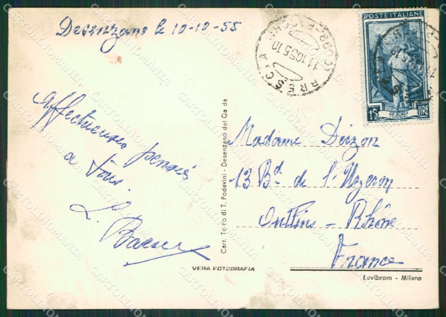 Brescia Desenzano del Garda Barche Foto FG cartolina ZKM9192 – retro