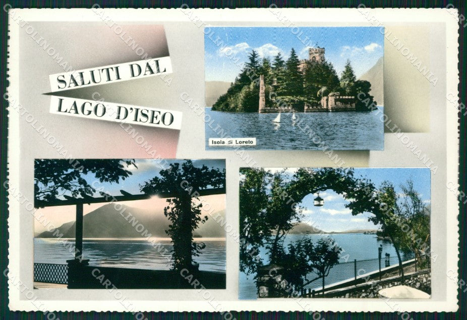 Brescia Iseo Lago di Saluti da PIEGA Foto FG cartolina ZKM9198 – fronte