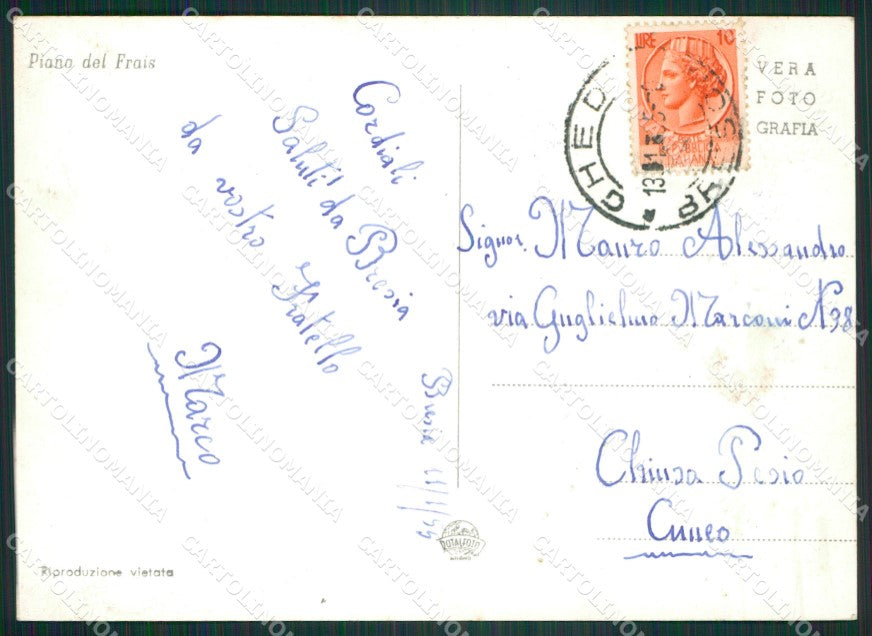 Brescia Ghedi Piano del Frais Foto FG cartolina ZKM9199 – retro
