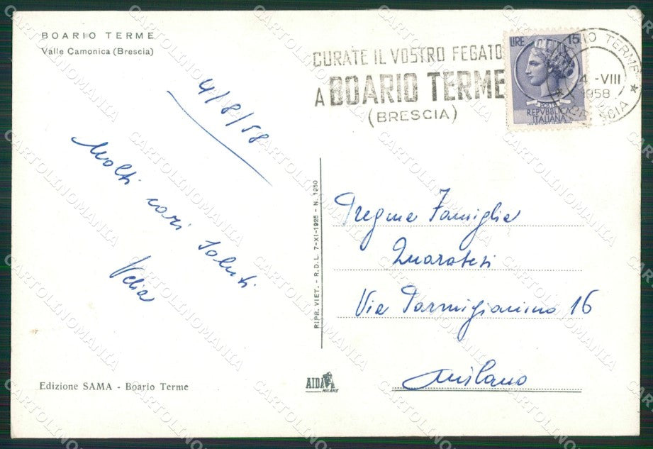 Brescia Darfo Boario Terme Foto FG cartolina ZKM9205 – retro