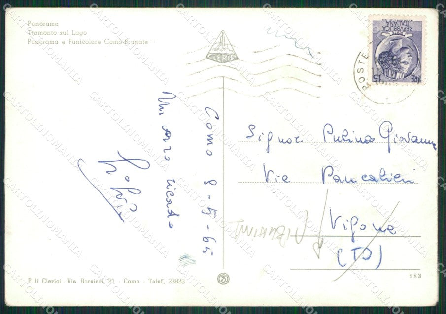 Como Città Saluti da PIEGHINA Foto FG cartolina ZKM9213 – retro