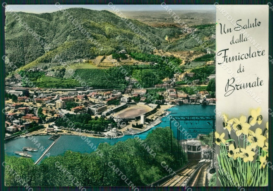 Como Brunate Funicolare Stadio FORI Foto FG cartolina ZKM9228 – fronte