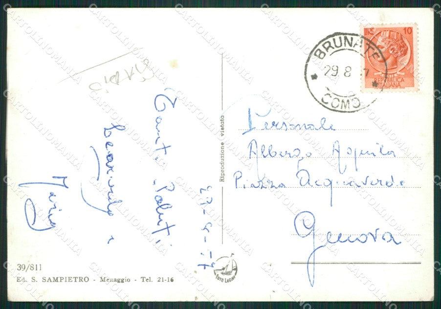 Como Brunate Funicolare Stadio FORI Foto FG cartolina ZKM9228 – retro