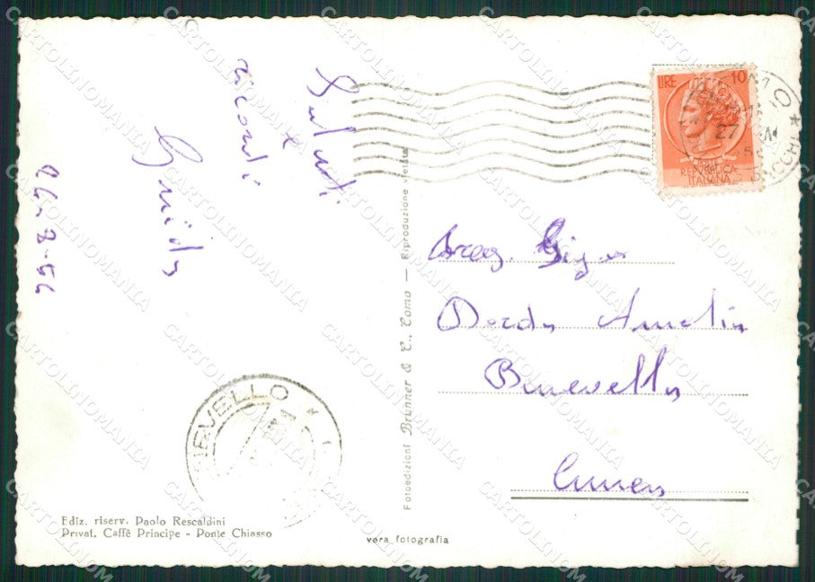 Como Ponte Chiasso Auto Confine Foto FG cartolina ZKM9243 – retro