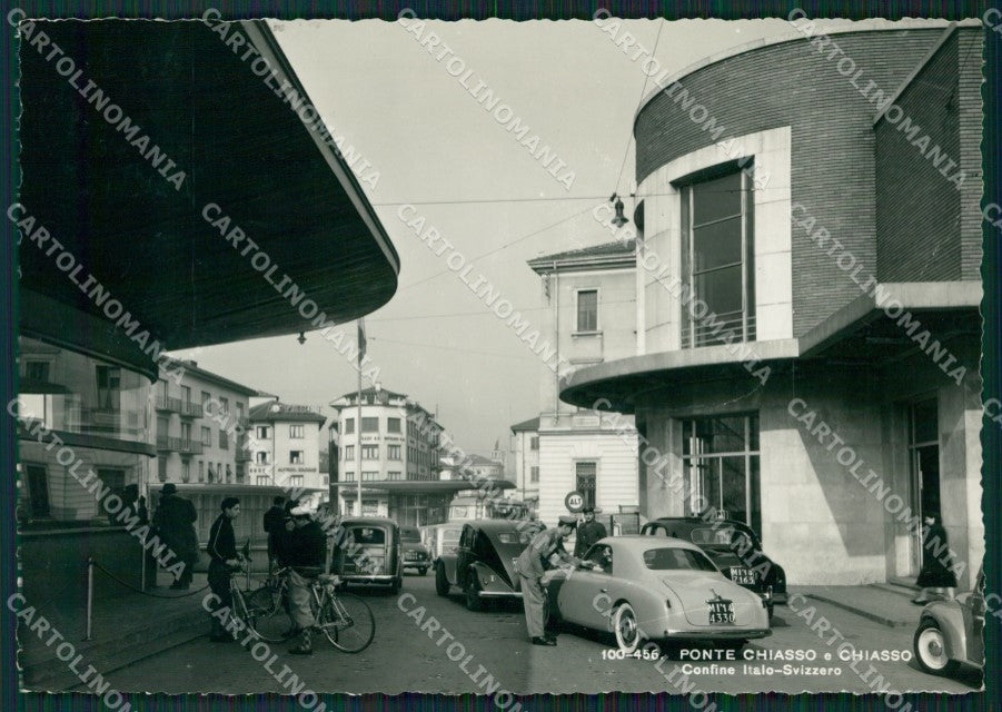 Como Ponte Chiasso Auto Confine PIEGHINA Foto FG cartolina ZKM9245 – fronte