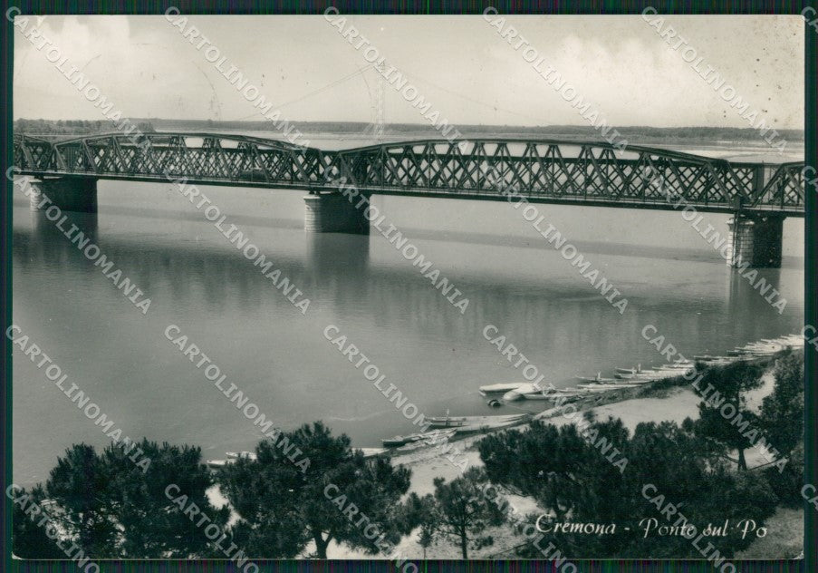Cremona Città Ponte sul Po PIEGHINA Foto FG cartolina ZKM9249 – fronte
