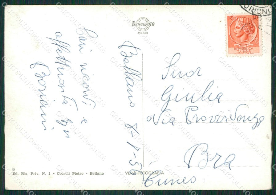 Lecco Bellano Stazione Foto FG cartolina ZKM9254 – retro