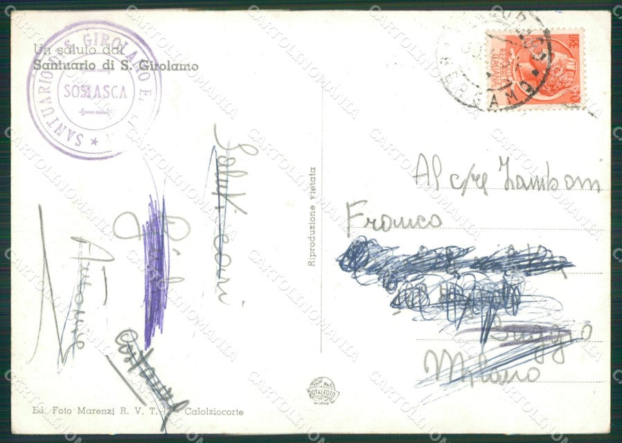 Lecco Vercurago Somasca Manzoni Foto FG cartolina ZKM9261 – retro