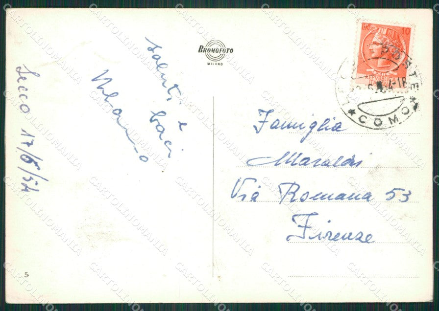 Lecco Città PIEGHE Foto FG cartolina ZKM9265 – retro