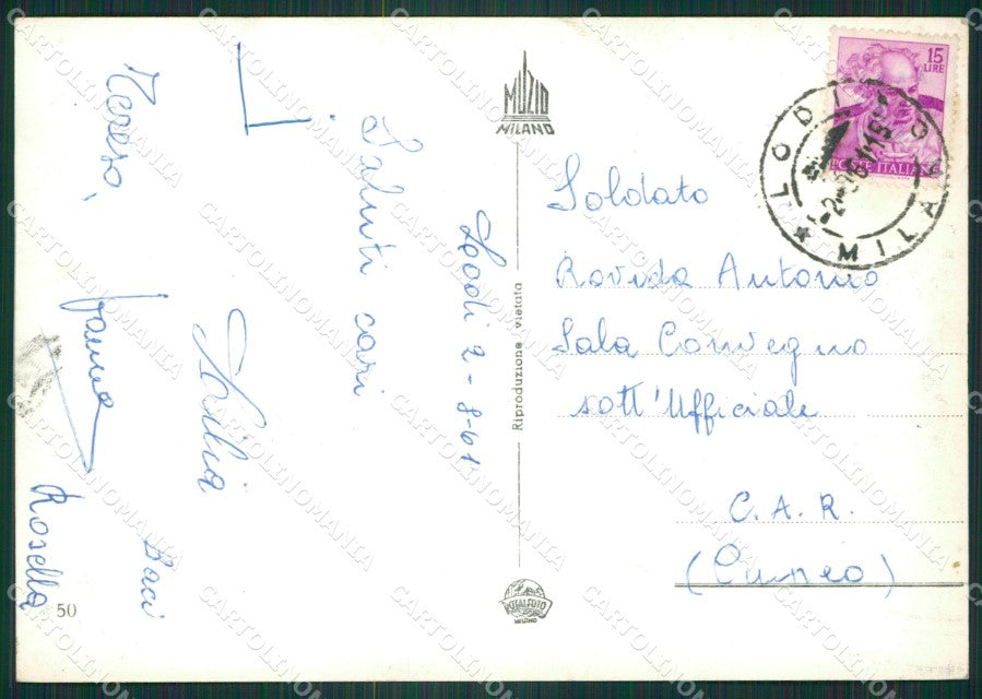 Lodi Città Auto Foto FG cartolina ZKM9270 – retro