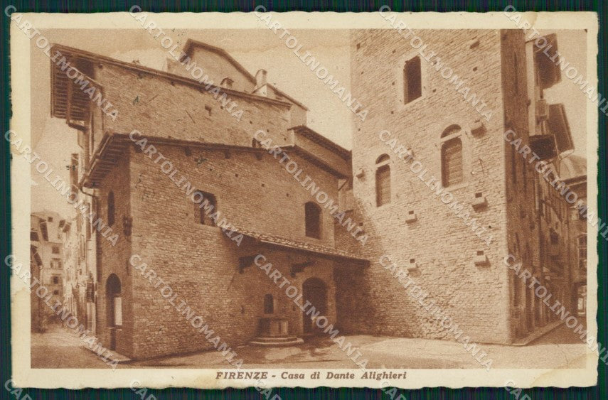 Firenze Città Casa Dante MACCHIE cartolina ZKM9348 – fronte