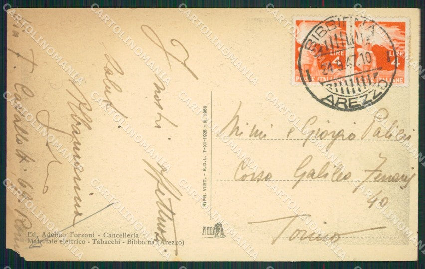 Arezzo Bibbiena ANGOLO ROTTO cartolina ZKM9386 – retro