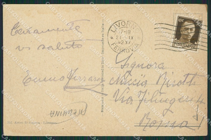Livorno Montenero Saluti da PIEGHINA cartolina ZKM9417 – retro
