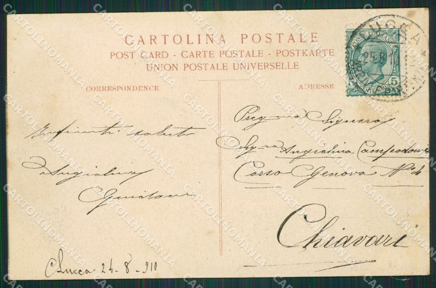 Lucca Città Stazione cartolina ZKM9437 – retro
