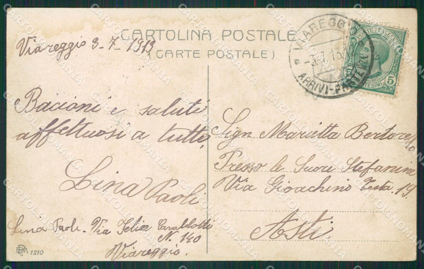 Lucca Viareggio cartolina ZKM9450 – retro